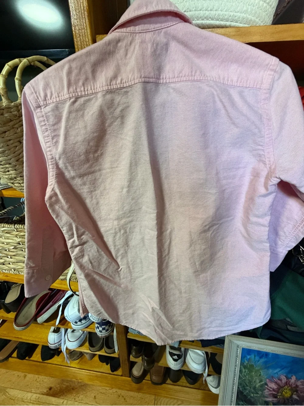 Ralph Lauren Pink Oxford Button-Down Shirt with Pony Logo